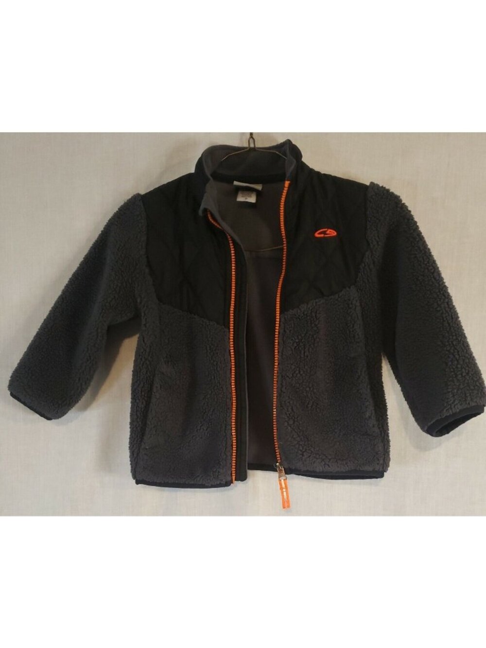 Champion Winter Coat Size 3T Lined Gray black & orange Unisex Toddler jacket Boy